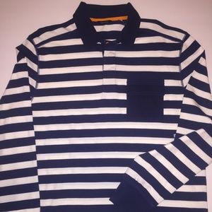 Nautica Marine Blue Strip Long Sleeve Shirt